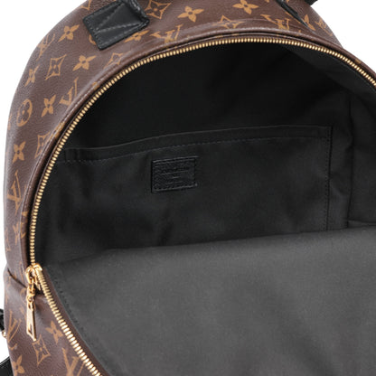 Louis Vuitton Brown Monogram Coated Canvas & Black Calfskin Leather Palm Springs Backpack MM Backpack