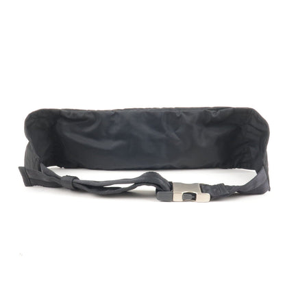 Prada Logo Nylon Leather Waist Bag Fanny Pack Black V132