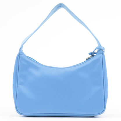 Prada Re-Edition 2000 Nylon Leather Hand Bag Light Blue 1NE515