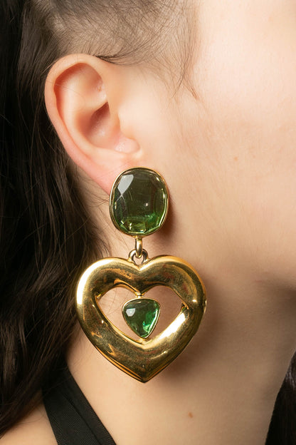 Boucles d'oreilles coeurs Yves Saint Laurent