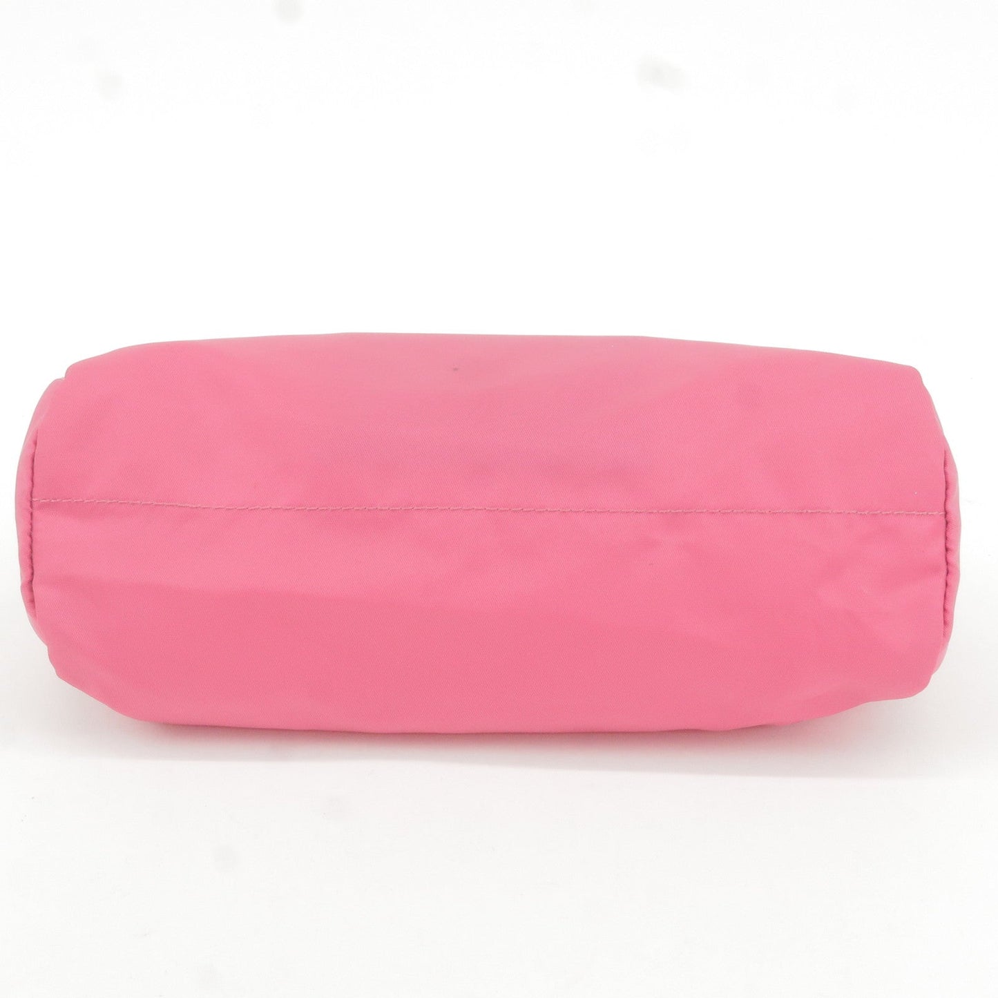 Prada Nylon Leather Cosmetic Pouch Clutch Bag Pink 1N0012