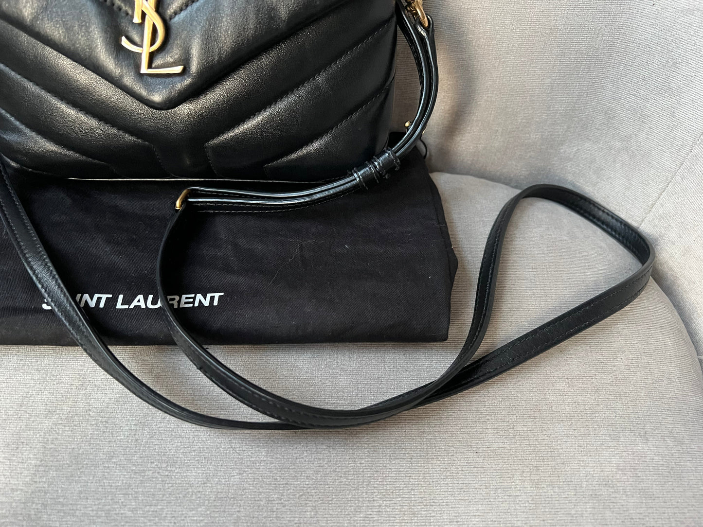 Yves Saint Laurent (YSL) Black Toy Lou Lou with Gold Hardware