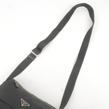 Prada Nylon Leather Shoulder Bag NERO Black BT8994