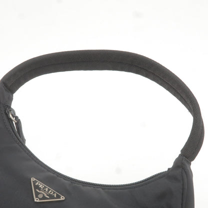 Prada Nylon Pouch Hand Bag Mini Bag Purse NERO Black MV515