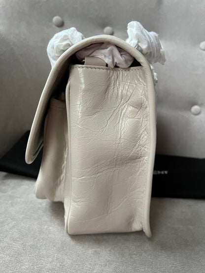 Yves Saint Laurent (YSL) Blanc Vintage Medium Niki Chain Bag