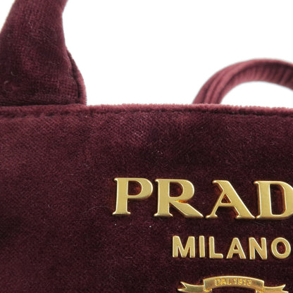 Prada Velour Canapa Mini 2Way Hand Bag Shoulder Bag 1BA038