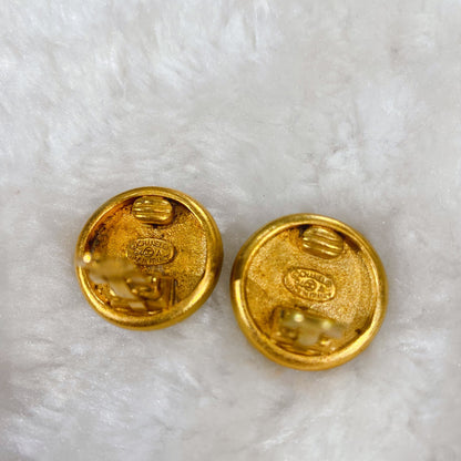 Chanel Gold Color Earrings