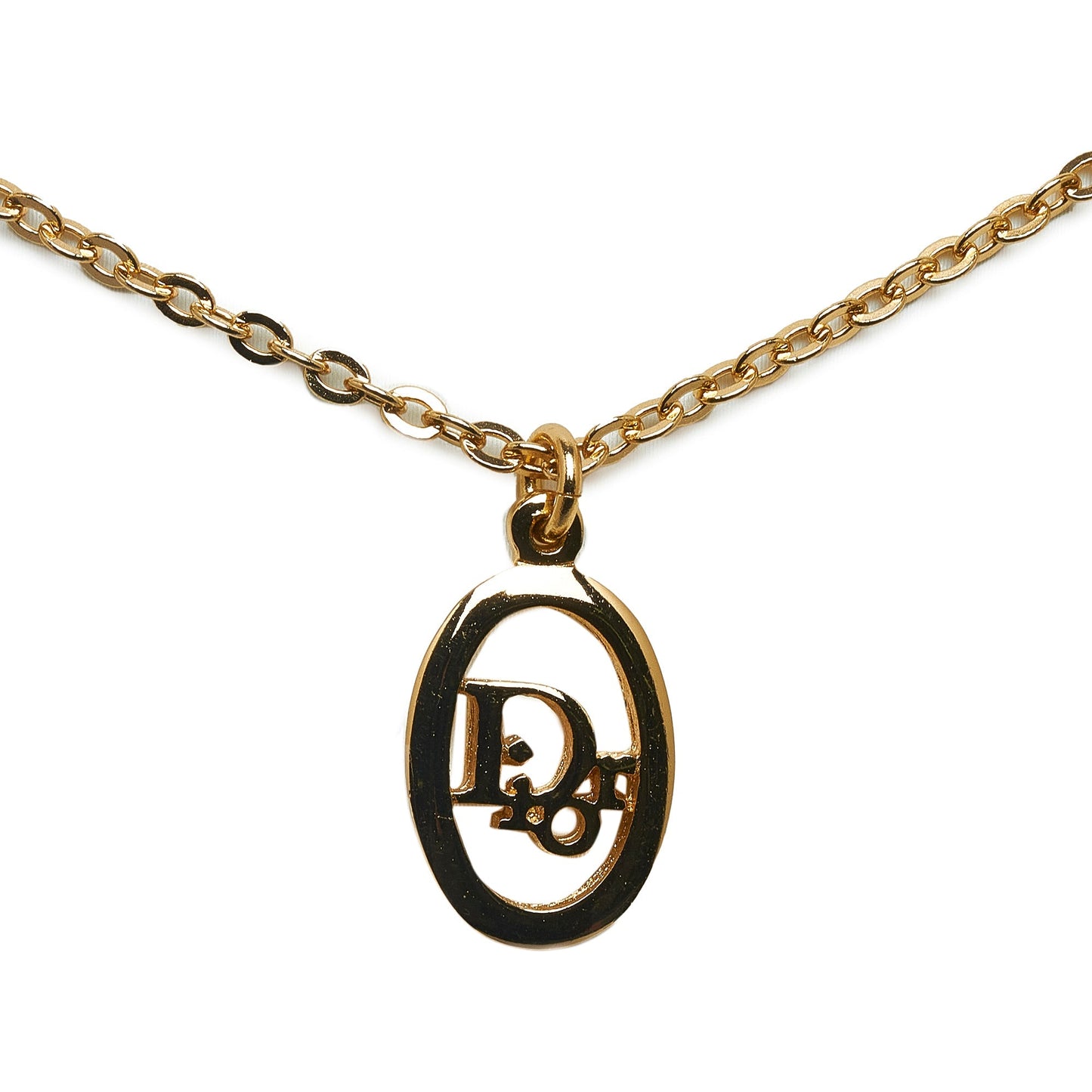 DIOR Gold-Tone Pendant Necklace Costume Necklace