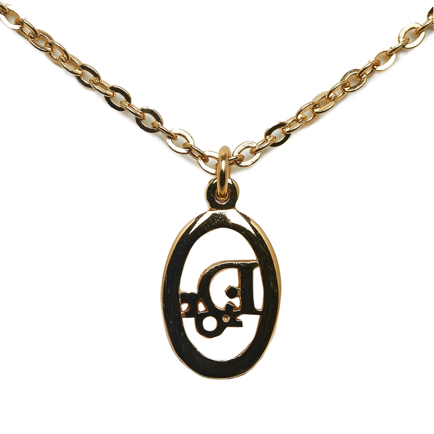 DIOR Gold-Tone Pendant Necklace Costume Necklace