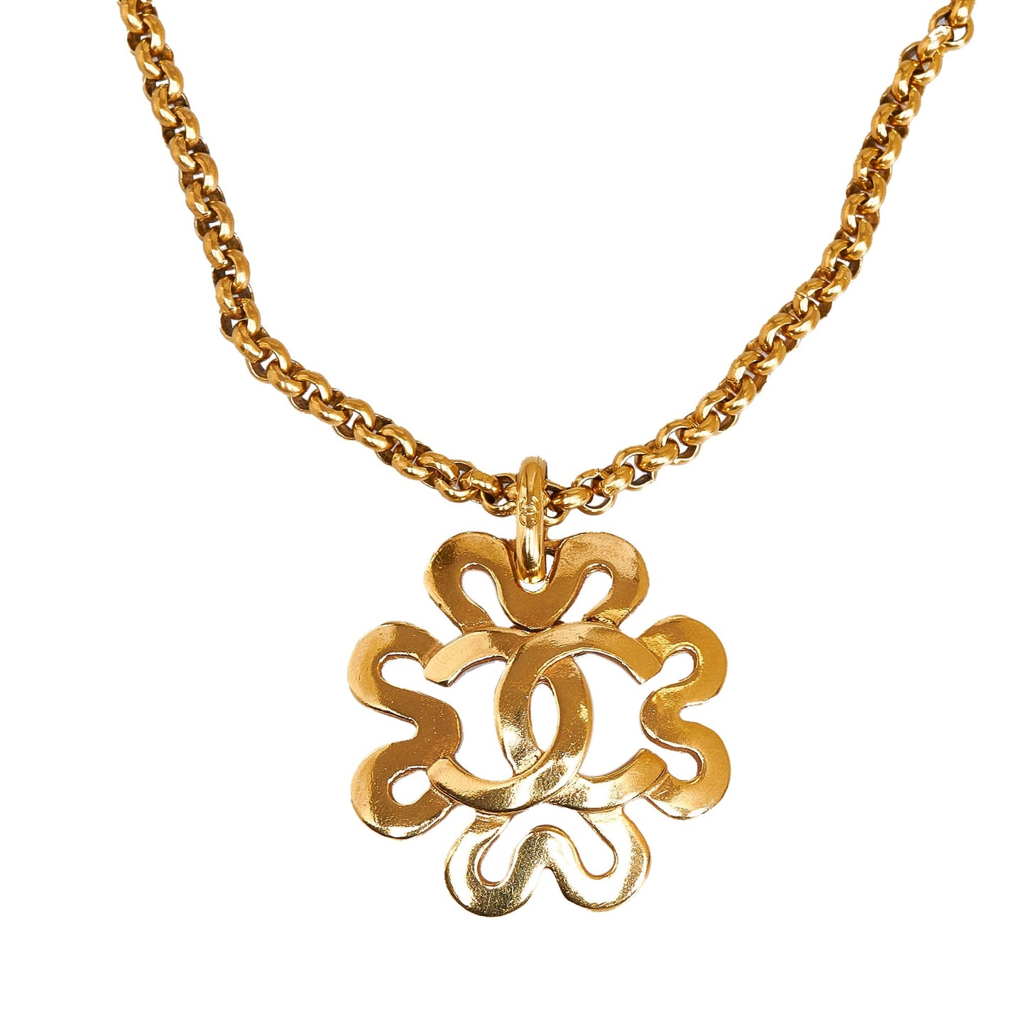 CHANEL CC Pendant Necklace Costume Necklace