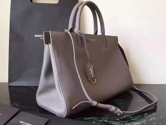 Yves Saint Laurent Medium Rive Gauche Bag In Grey Leather