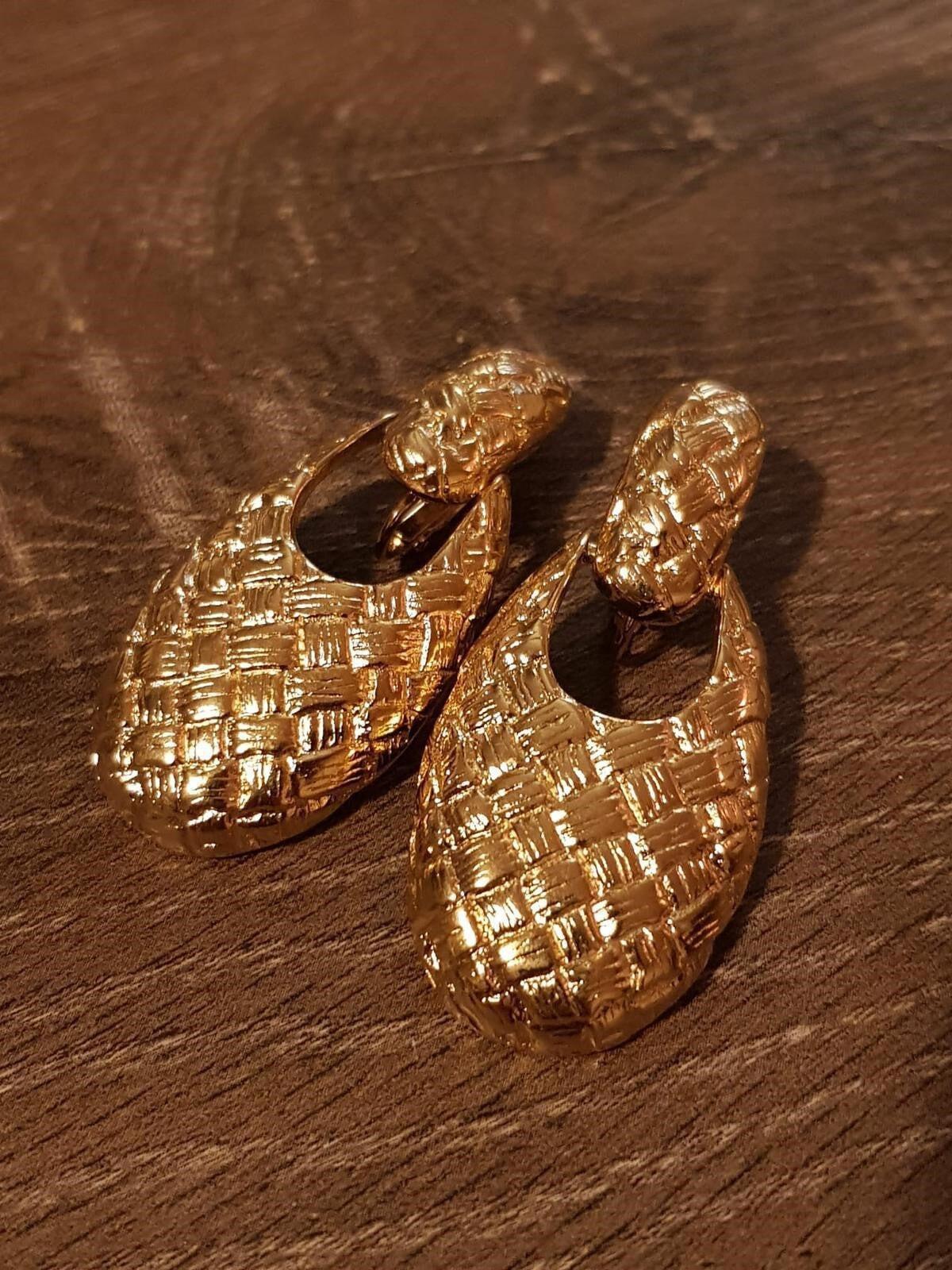 GIVENCHY Vintage Earrings 1980s Clip On