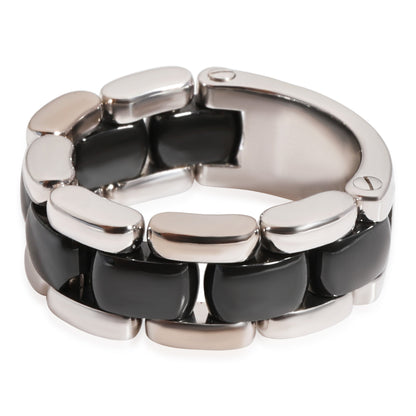 CHANEL Vintage Lorenz Baumer Ultra Ring in 18K White Gold & Black Ceramic