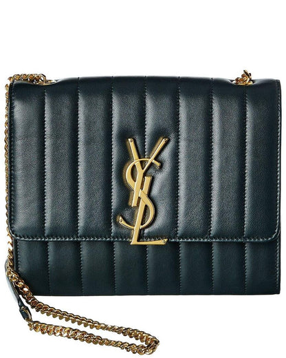 Vicky Matelasse Medium Yves Saint Laurent Monogram Chain Crossbody Bag