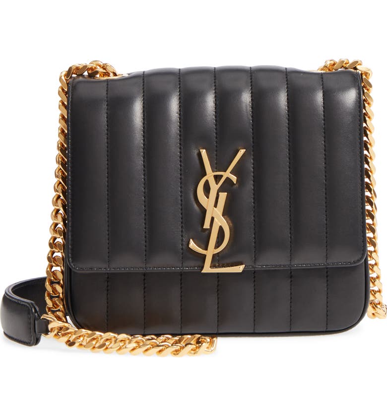 Vicky Matelasse Medium Yves Saint Laurent Monogram Chain Crossbody Bag