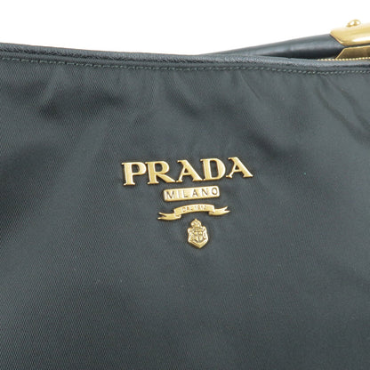 Prada Nylon Leather Shoulder Bag 2Way Bag NERO Black