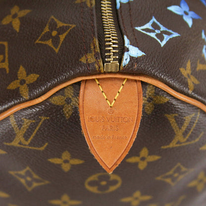 Upcycled Louis Vuitton Speedy 30 Monogram Canvas - Blue Specter