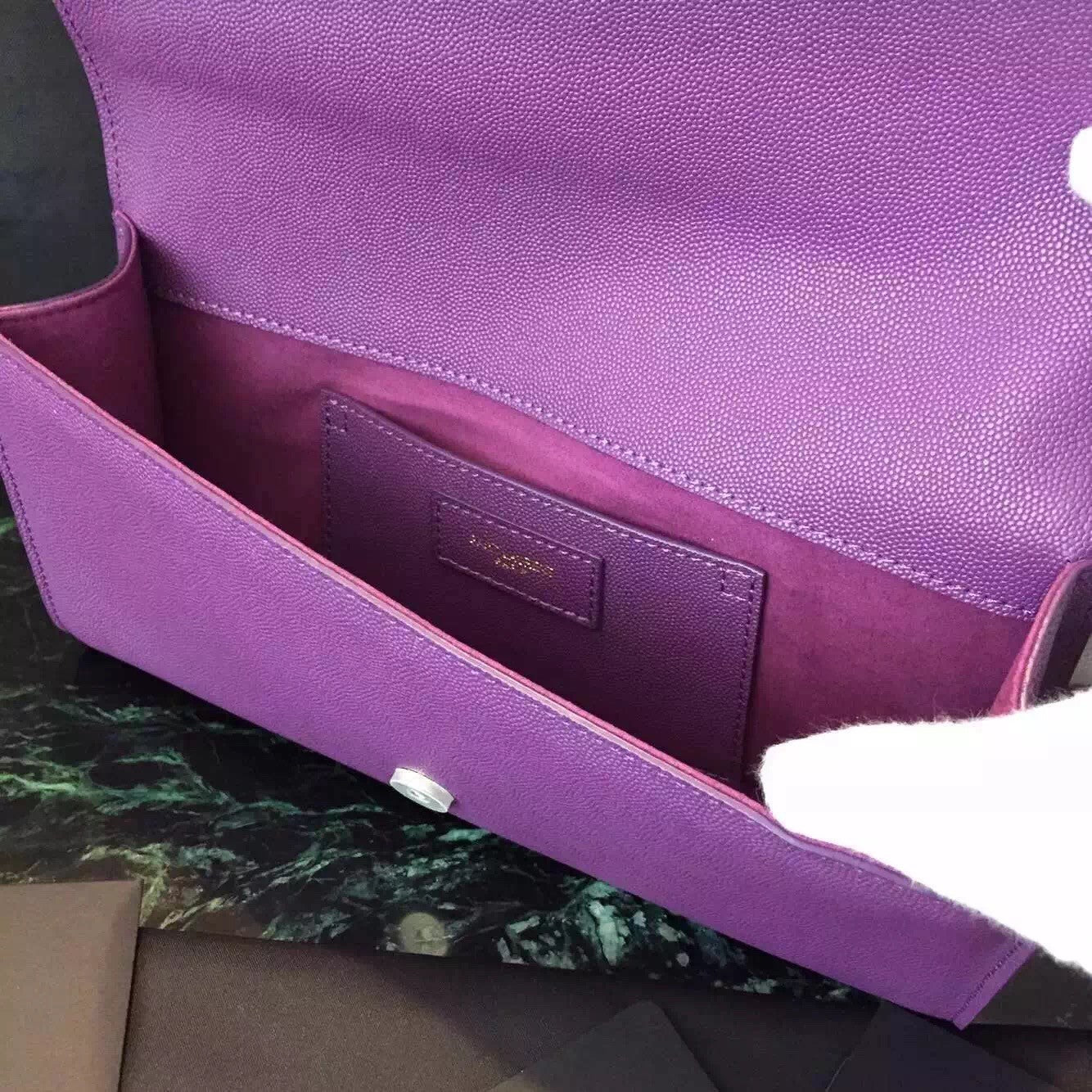 Yves Saint Laurent Purple Classic Monogramme Clutch