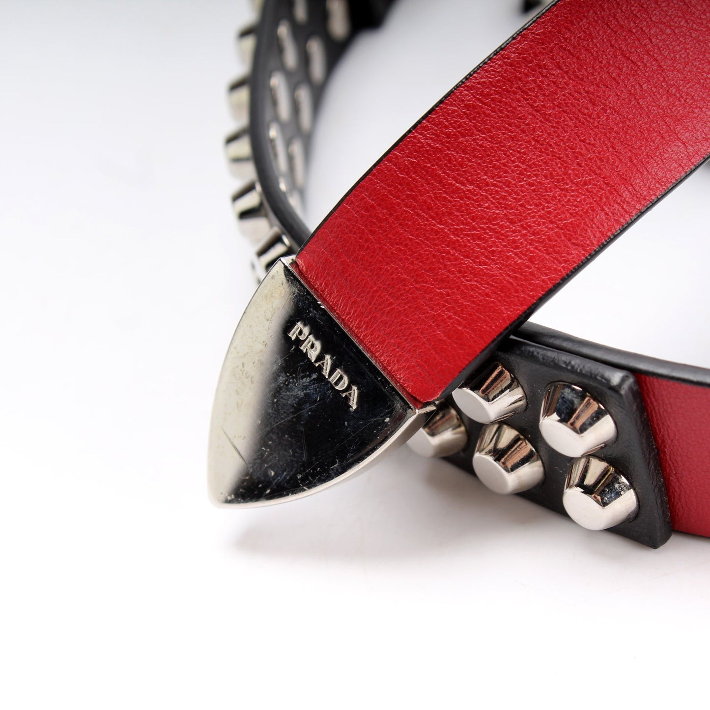 Prada Studded Leather Belt 80/32