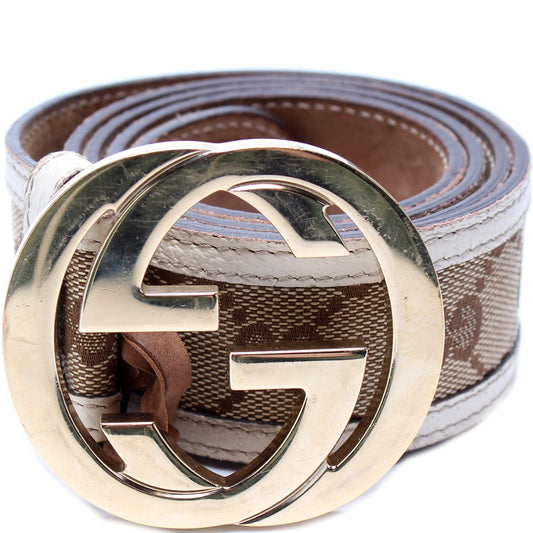 Gucci Interlocking Gucci Canvas Belt Size 85/34