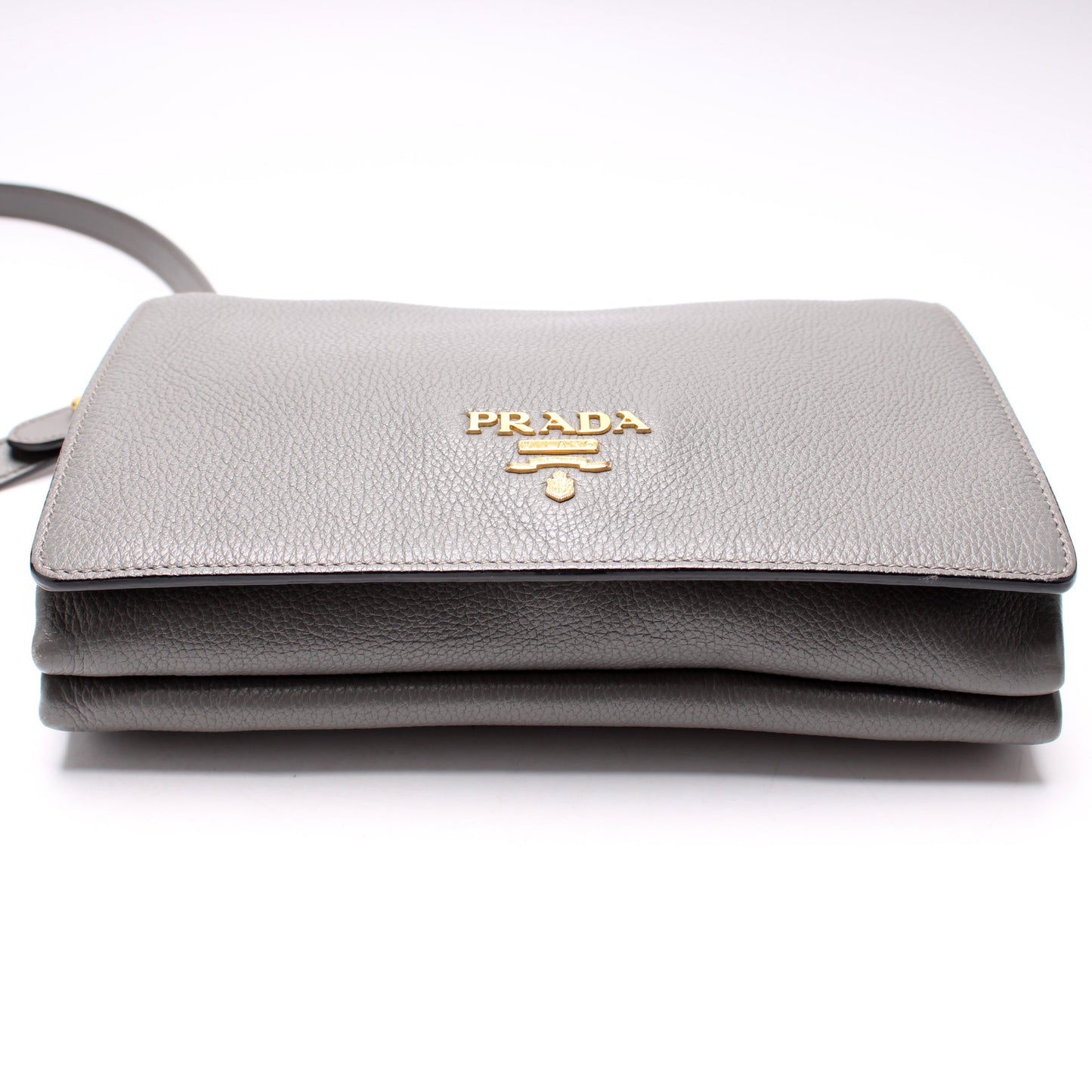 Prada Vitello Daino Leather Flap/Zip Crossbody