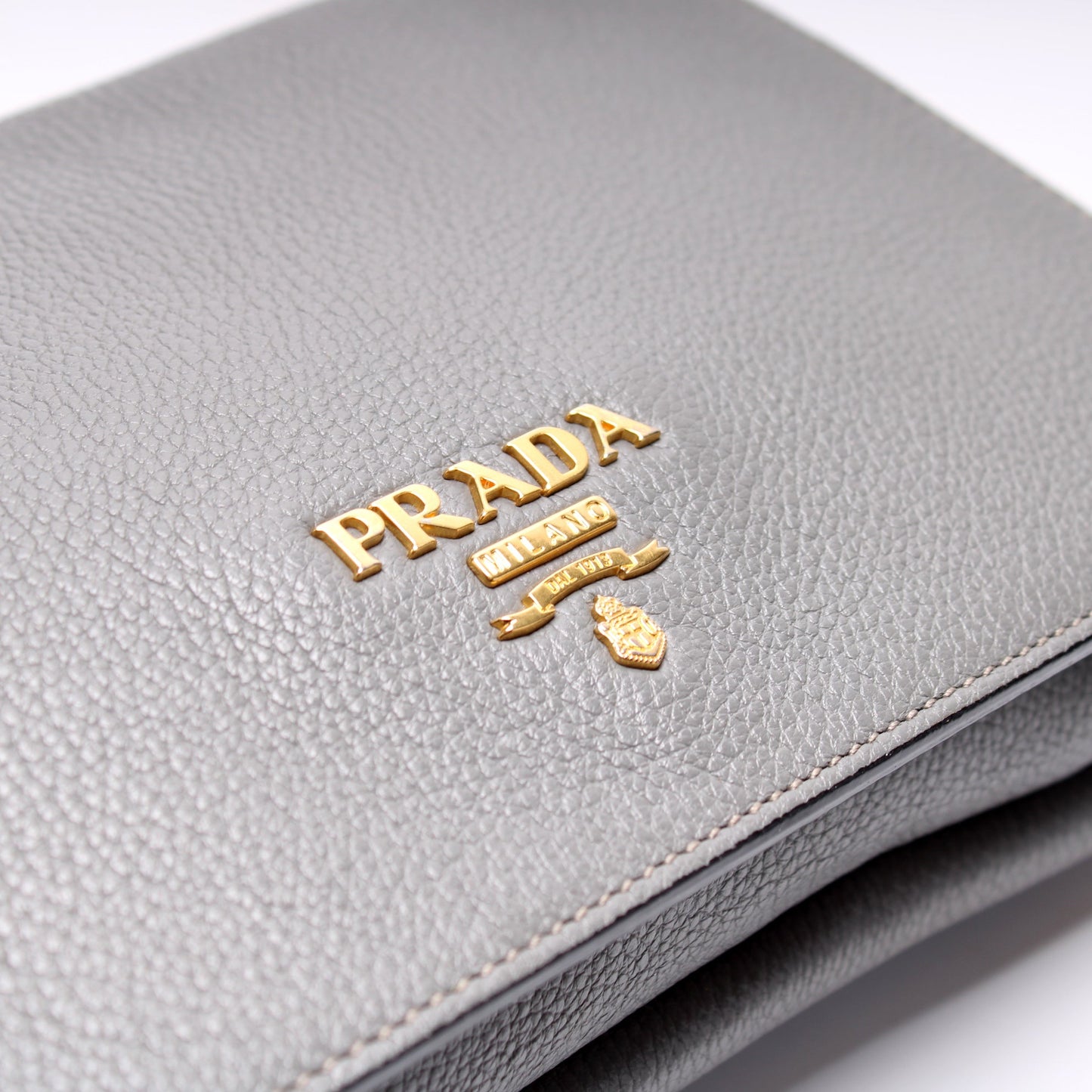 Prada Vitello Daino Leather Flap/Zip Crossbody