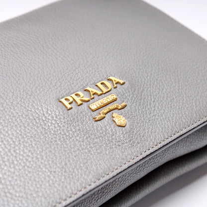 Prada Vitello Daino Leather Flap/Zip Crossbody