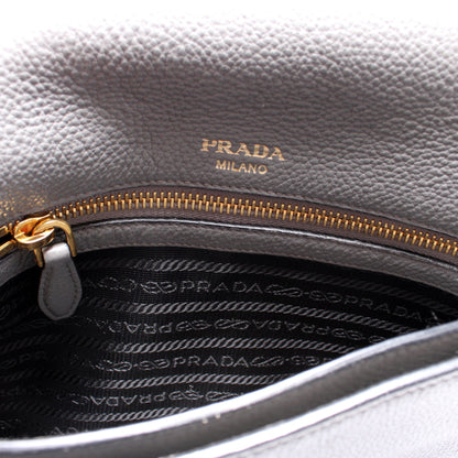 Prada Vitello Daino Leather Flap/Zip Crossbody