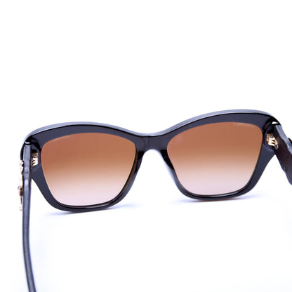 Chanel CC Acetate/Lambskin Sunglasses