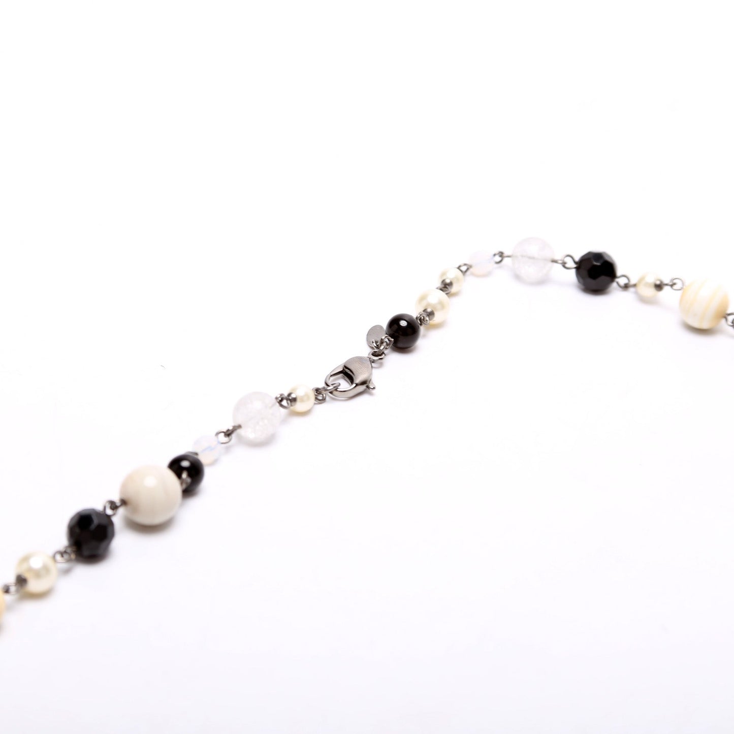 Chanel CC Crystal Faux Pearl Bead Long Necklace