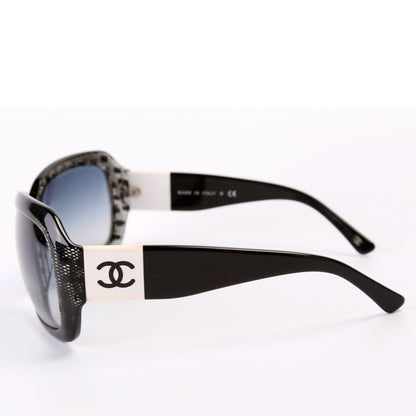 Chanel CC Lace Efect Acetate Sunglasses