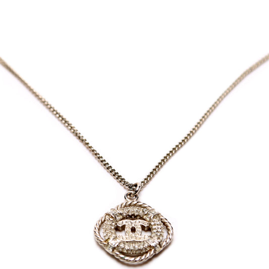 Chanel CC Crystal Life Float Pendant Necklace