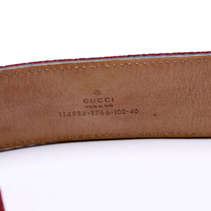 Gucci Web Canvas Interlocking G Belt Size 100/40