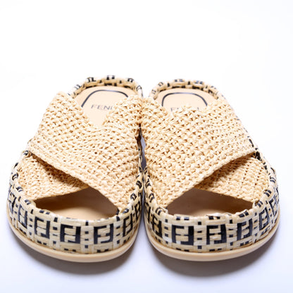 RaFendiia/Rattan Slides Size 36