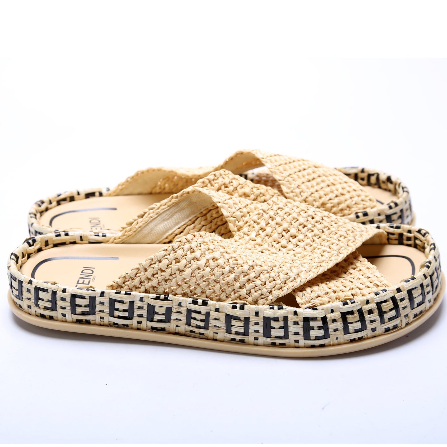 RaFendiia/Rattan Slides Size 36