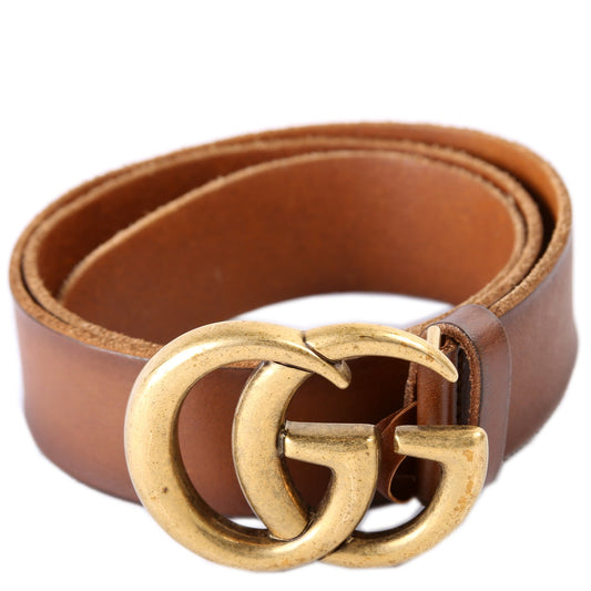 Gucci Wide Leather Belt Size 85/34 409416