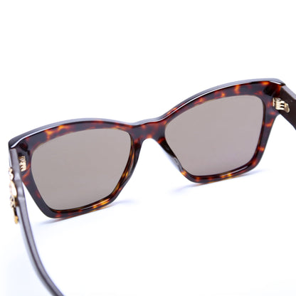 Chanel Cat Eye Acetate/Leather Sunglasses