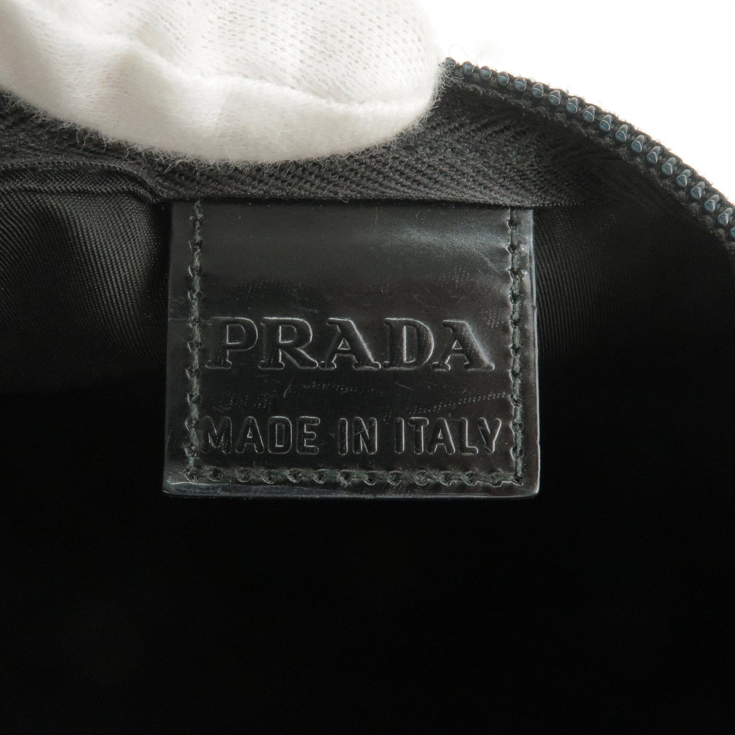 Prada Set of 3 Logo Nylon Cosmetic Pouch Clutch Bag NERO Black