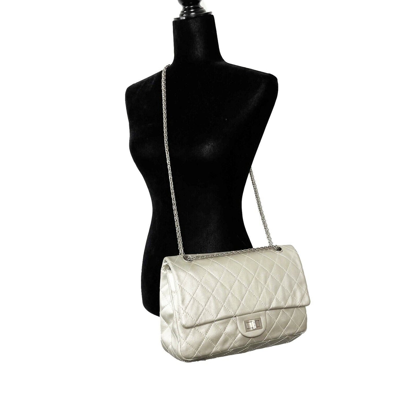 CHANEL - Metallic Calfskin Quilted 2.55 Reissue 227 Double Flap - Shoulder Bag