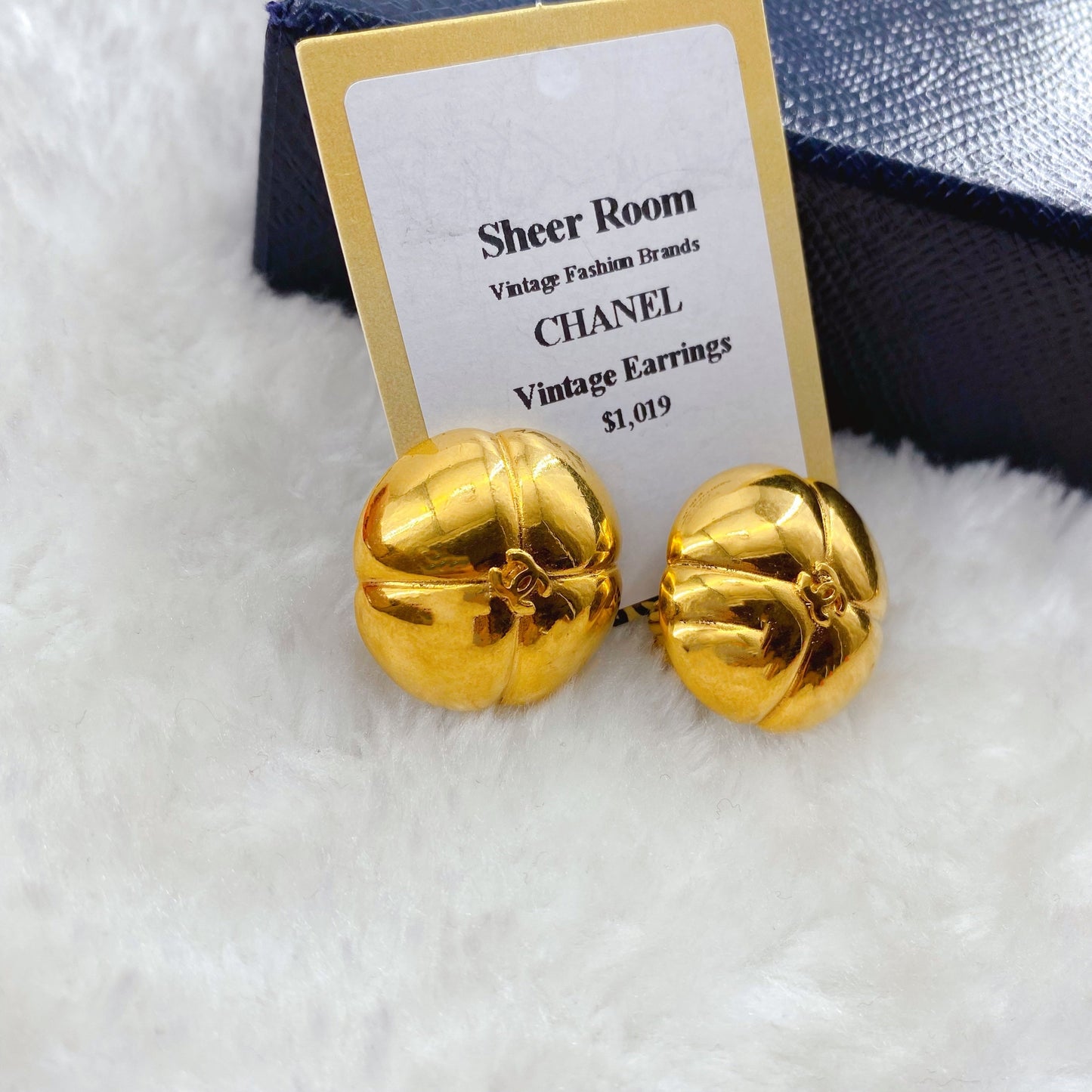 CHANEL vintage gold earrings