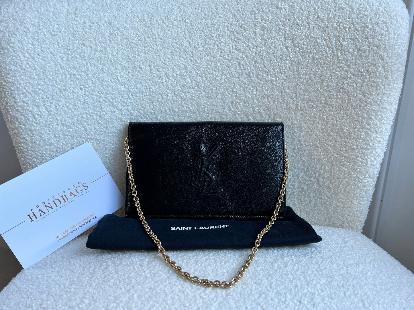 Yves Saint Laurent (YSL) Black Belle de Jour Chain Wallet