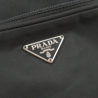 Prada Logo Nylon Leather Shoulder Bag NERO Black BT0169