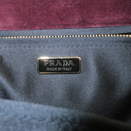 Prada Velour Canapa Mini 2Way Hand Bag Shoulder Bag 1BA038