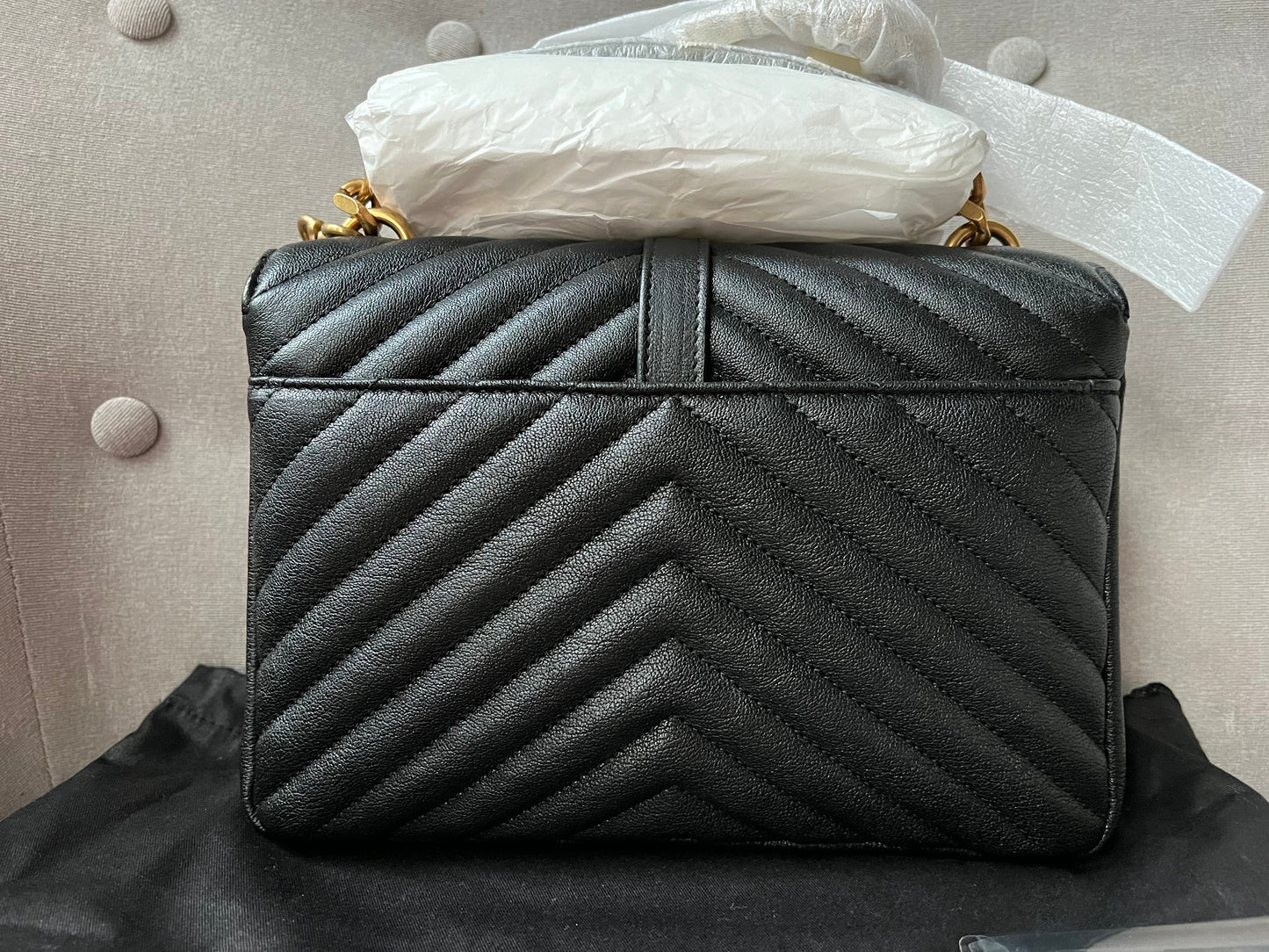 Yves Saint Laurent (YSL) Black Medium College