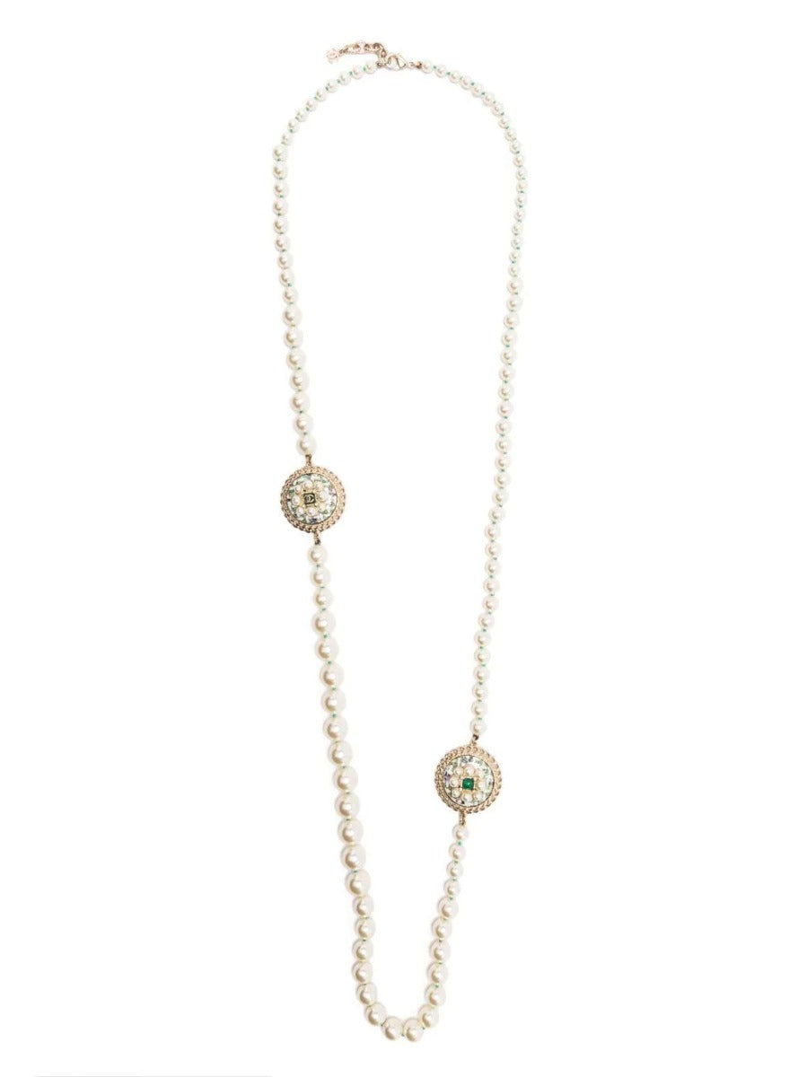 CHANEL Long Pearl Necklace