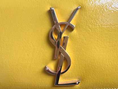 Yves Saint Laurent (YSL) Small Kate Yellow Patent with Gold Hardware