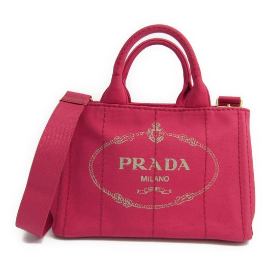 Prada Pink Denim Canapa Tote  (SHA-11898)