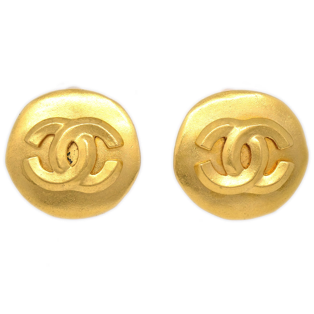 CHANEL 1996 Round CC Earrings Medium ao19259