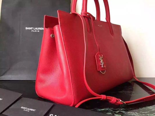 Yves Saint Laurent Medium Rive Gauche Bag In Red Leather