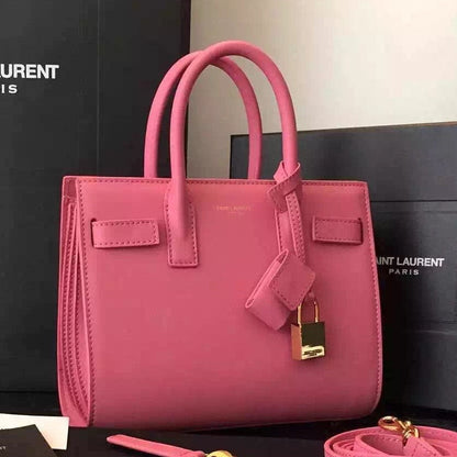 Yves Saint Laurent Nano Sac De Jour Bag In Pink Leather